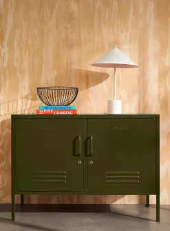 The Lowdown metallic storage cabinet