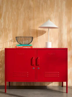 The Lowdown metallic storage cabinet