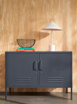 The Lowdown metallic storage cabinet