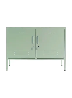 The Lowdown metallic storage cabinet