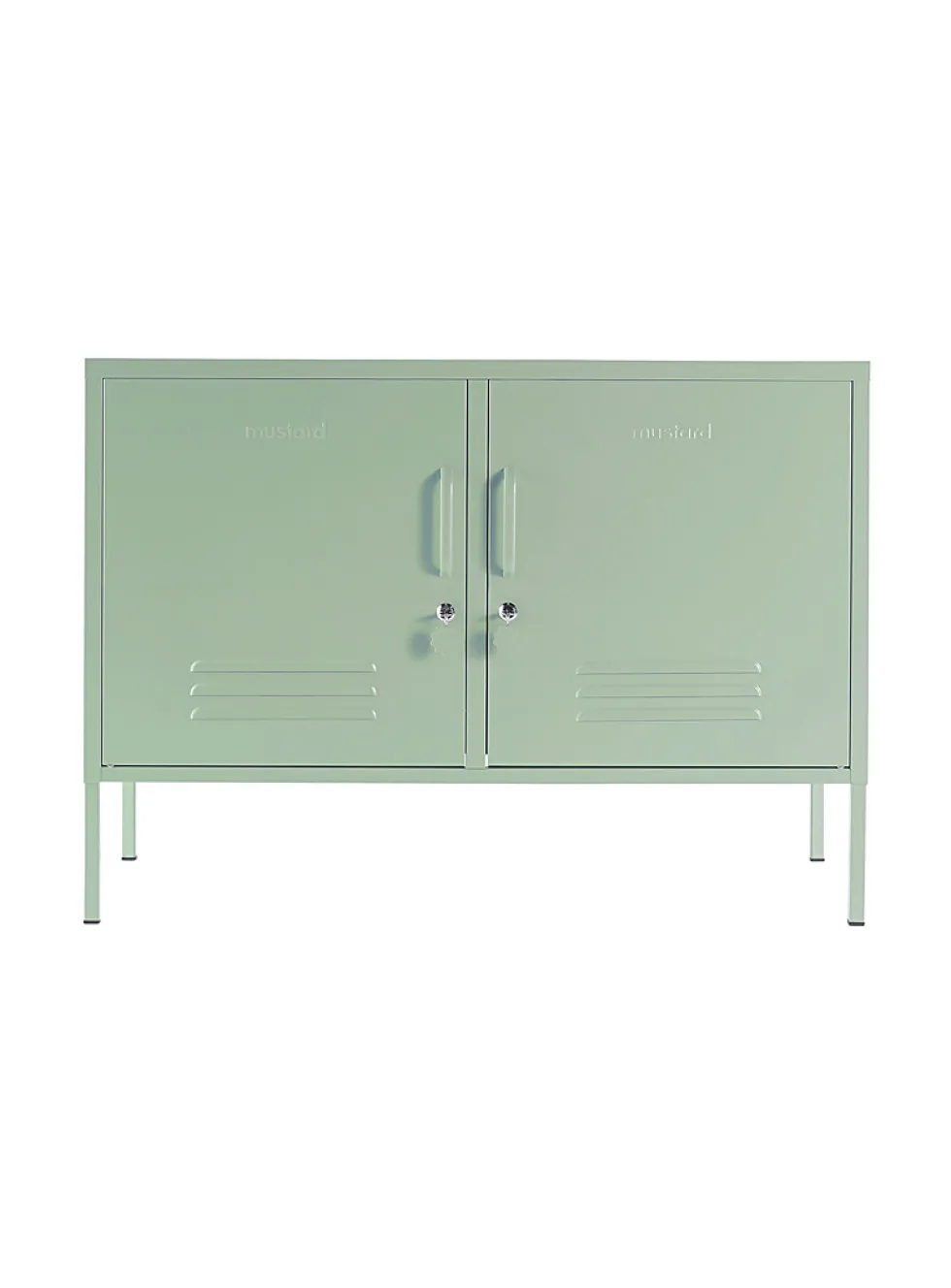 The Lowdown metallic storage cabinet