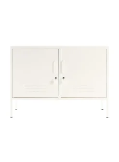 The Lowdown metallic storage cabinet