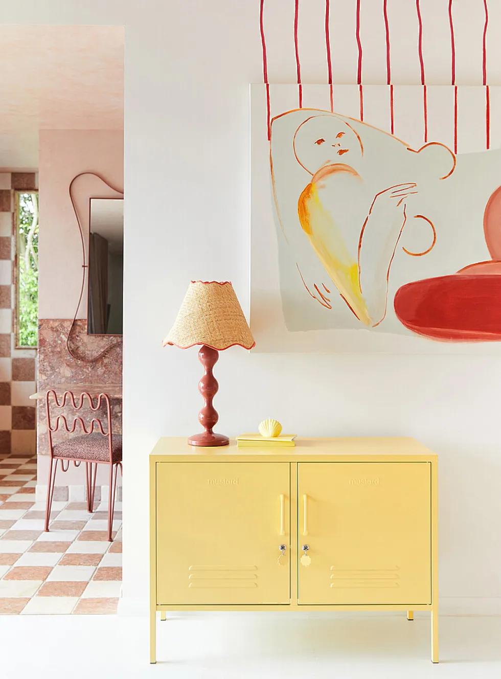 The Lowdown metallic storage cabinet