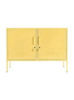 The Lowdown metallic storage cabinet