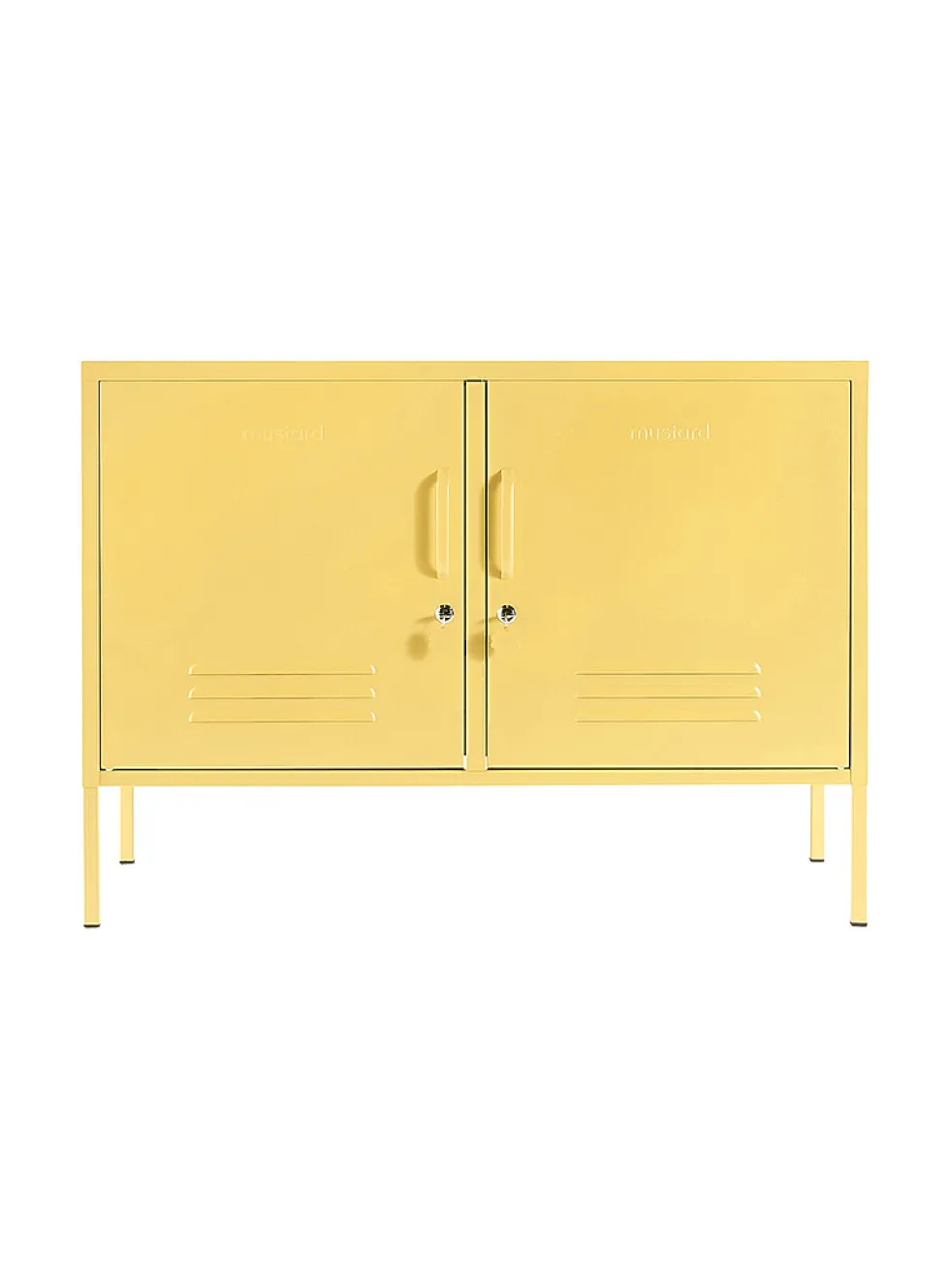 The Lowdown metallic storage cabinet