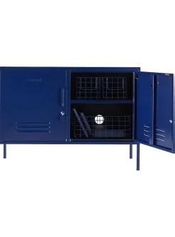 The Lowdown metallic storage cabinet