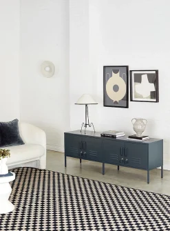 The Standard storage units metallic TV unit