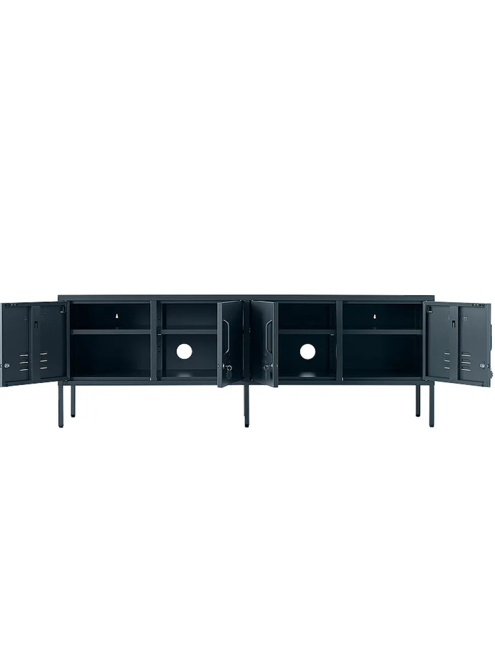 The Standard storage units metallic TV unit