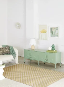 The Standard storage units metallic TV unit