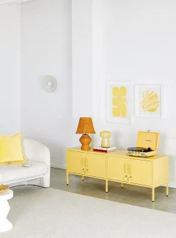 The Standard storage units metallic TV unit