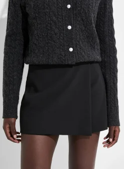 Thick crepe wrap skort