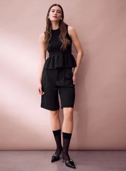Thick jersey peplum waist cami