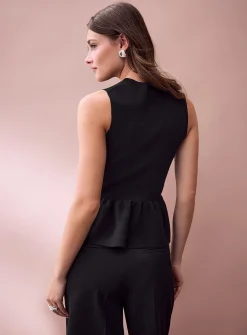 Thick jersey peplum waist cami
