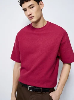 Thick textured jersey T-shirt