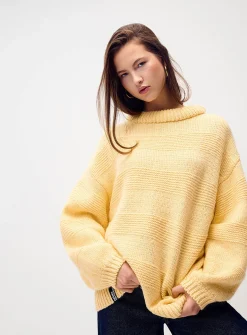 Thick wool-blend knit sweater
