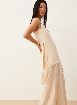 Thin straps flowy tunic cami