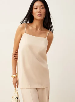 Thin straps flowy tunic cami