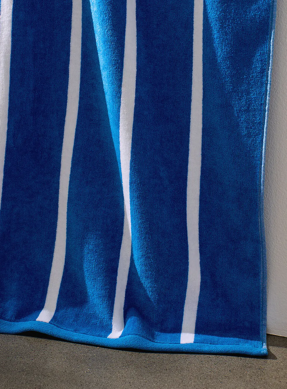 Thin-stripe organic cotton beach towel