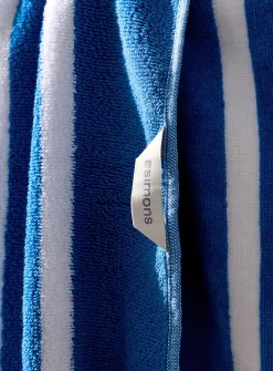 Thin-stripe organic cotton beach towel