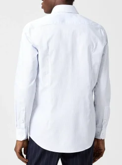 Thin-stripe slim shirt