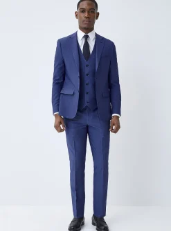 Three-piece piqué suit