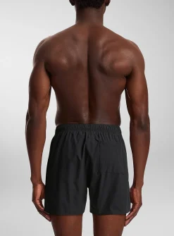 Three-stripe black swim trunk