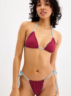 Tidal dot red mini bikini panty