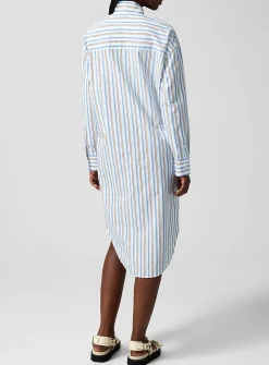 Tie-neck shirtdress