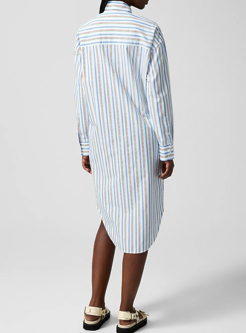 Tie-neck shirtdress