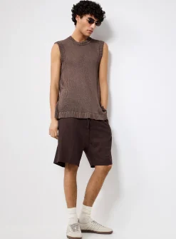 Tie-waist linen Bermudas