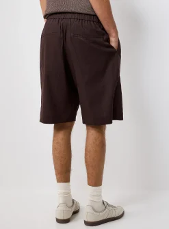 Tie-waist linen Bermudas