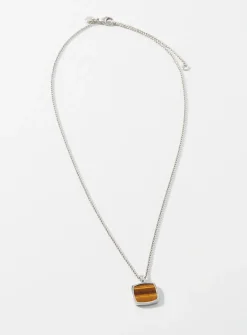 Tiger's eye pendant necklace