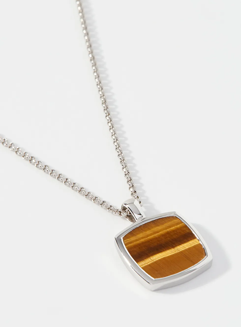 Tiger's eye pendant necklace
