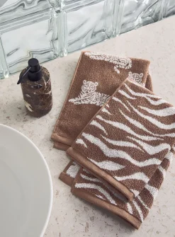 Tigers organic cotton hand towels