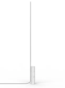 T.O marble and aluminum standing lamp