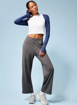 Toggle-waist ultra-soft wide-leg pant