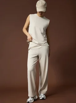 Toggle-waist ultra-soft wide-leg pant