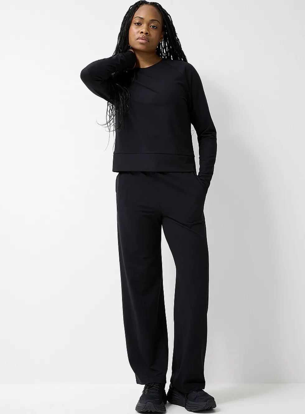 Toggle-waist ultra-soft wide-leg pant