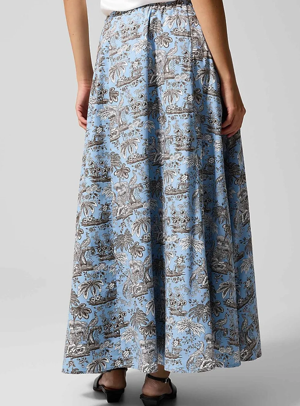 Toile de Jouy poplin skirt
