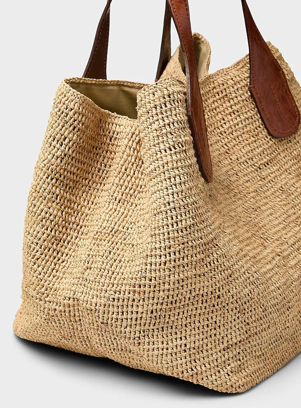 Tokyo II crocheted raffia tote bag