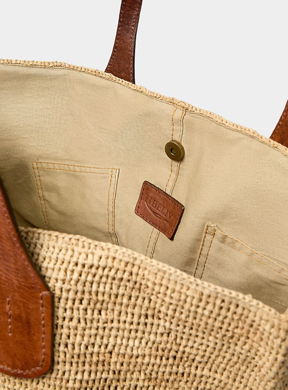 Tokyo II crocheted raffia tote bag