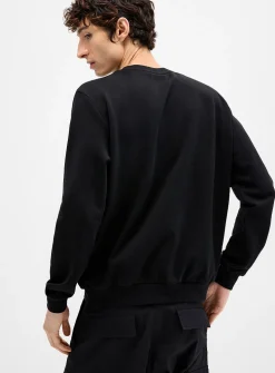 Tone-on-tone circular logo sweatshirt