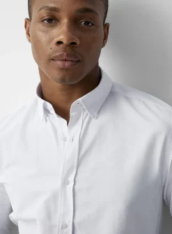 Tone-on-tone jacquard shirt