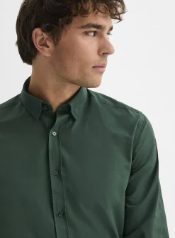 Tone-on-tone jacquard shirt