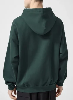 Tone-on-tone logo hoodie