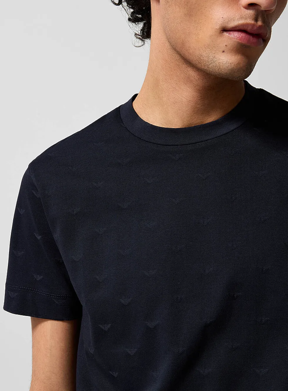 Tone-on-tone mini-logos T-shirt