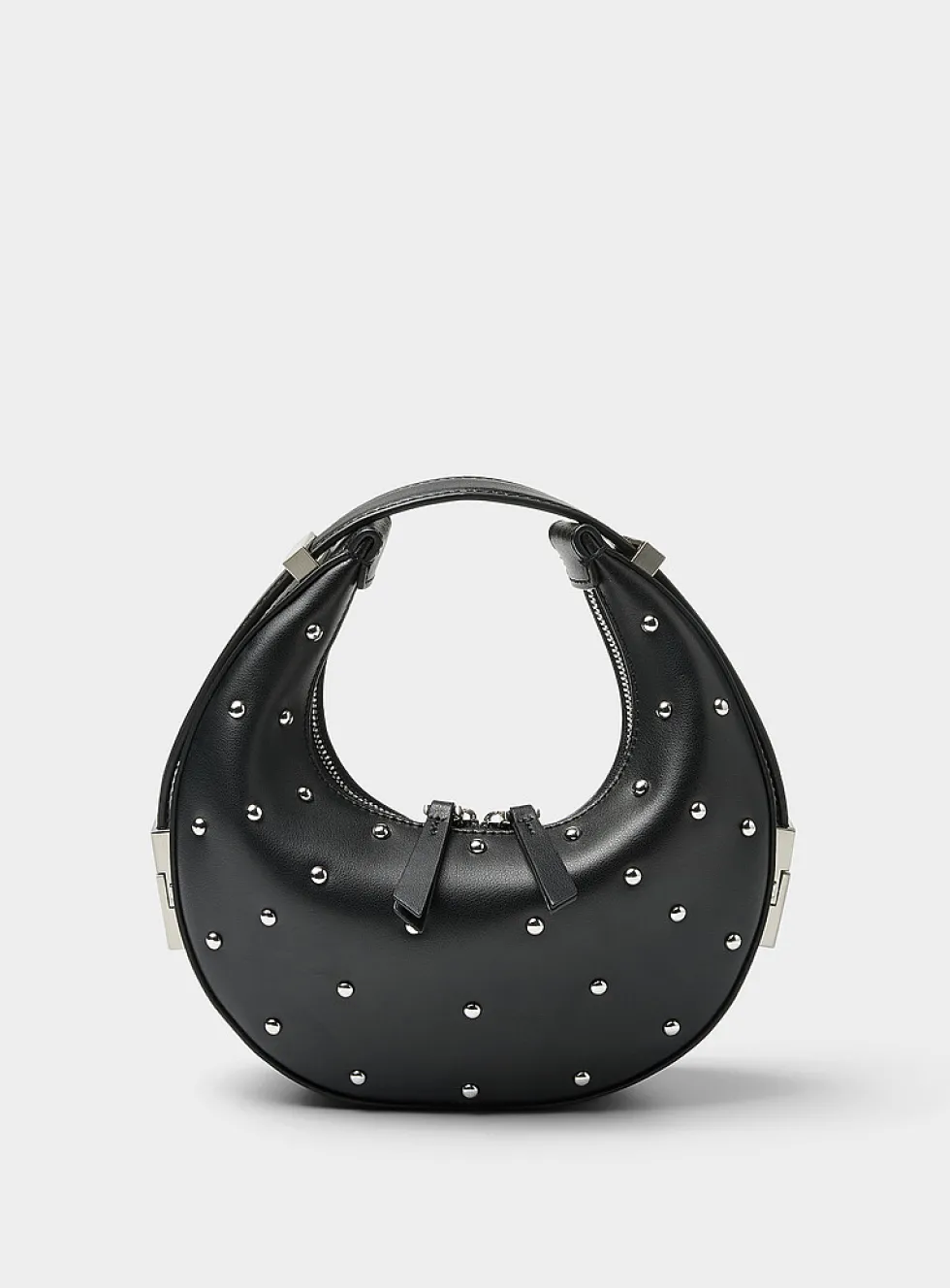 Toni studded black leather mini-bag