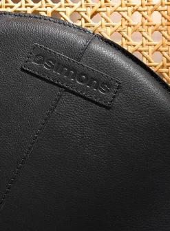 Topstitched leather chairpad