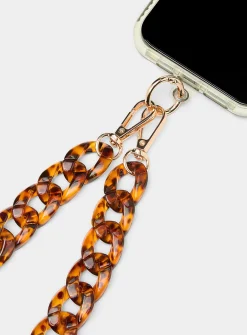 Tortoiseshell phone wristlet