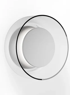 Totem clear glass grey wall sconce